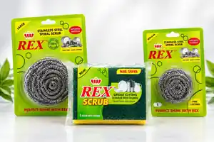 REX kitchen cleaning scrubbers and sponge